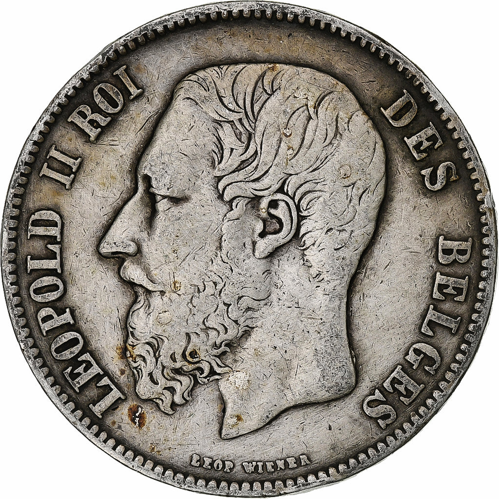 Monnaie, Belgique, Leopold II, 5 Francs, 5 Frank, 1868, TB, Argent, KM:24