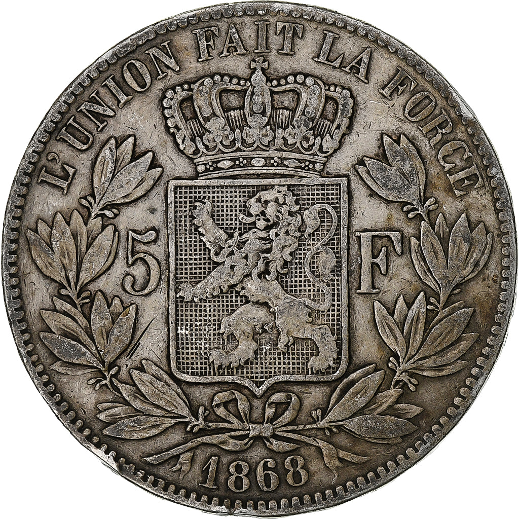 Monnaie, Belgique, Leopold II, 5 Francs, 5 Frank, 1868, TB, Argent, KM:24
