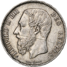 Monnaie, Belgique, Leopold II, 5 Francs, 5 Frank, 1871, TTB, Argent, KM:24