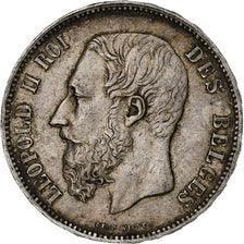 Coin, Belgium, Leopold II, 5 Francs, 5 Frank, 1873, EF(40-45), Silver, KM:24