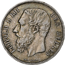 Coin, Belgium, Leopold II, 5 Francs, 5 Frank, 1874, VF(30-35), Silver, KM:24