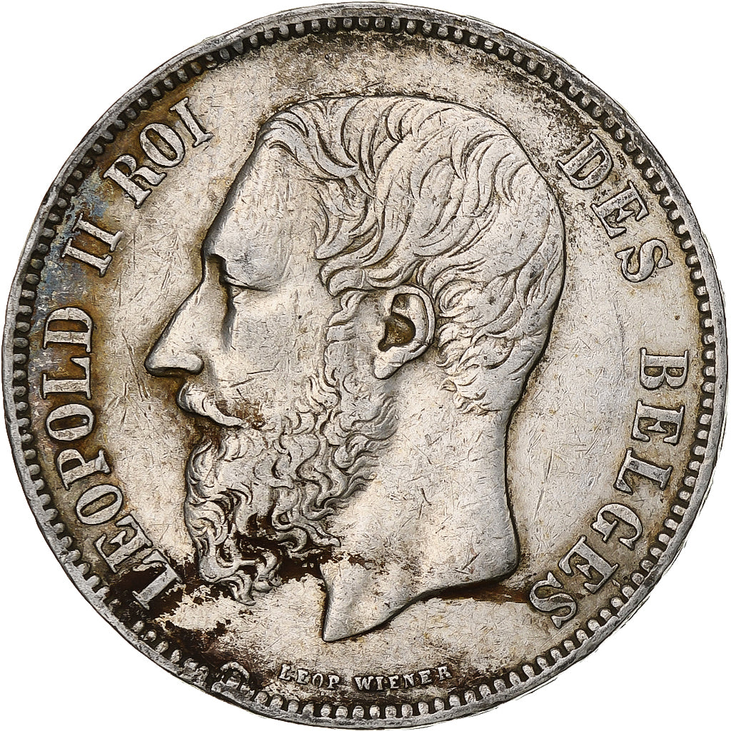 Coin, Belgium, Leopold II, 5 Francs, 5 Frank, 1874, VF(30-35), Silver, KM:24
