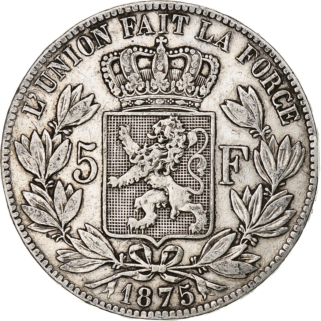 Monnaie, Belgique, Leopold II, 5 Francs, 5 Frank, 1875, TB, Argent, KM:24