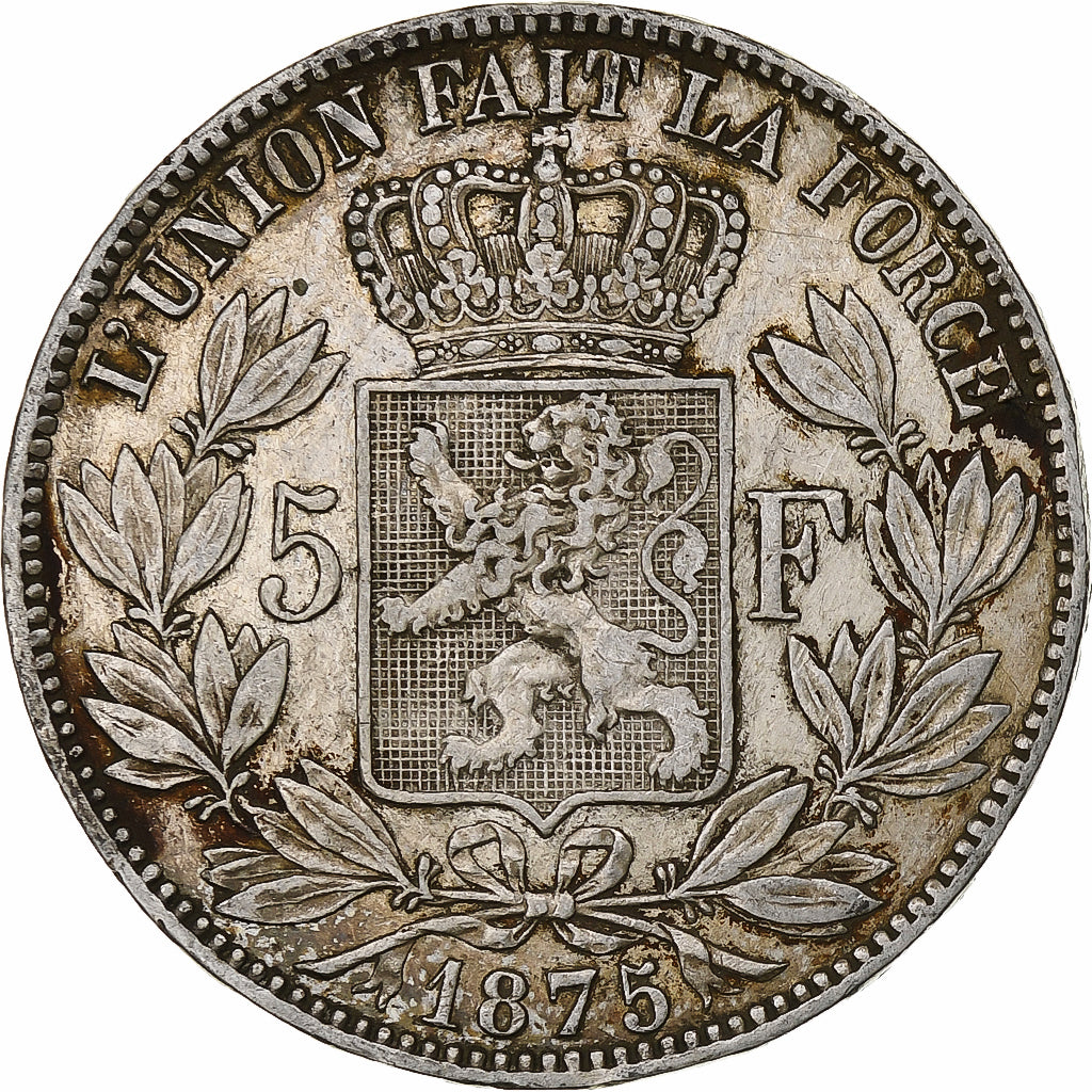 Monnaie, Belgique, Leopold II, 5 Francs, 5 Frank, 1875, TTB, Argent, KM:24