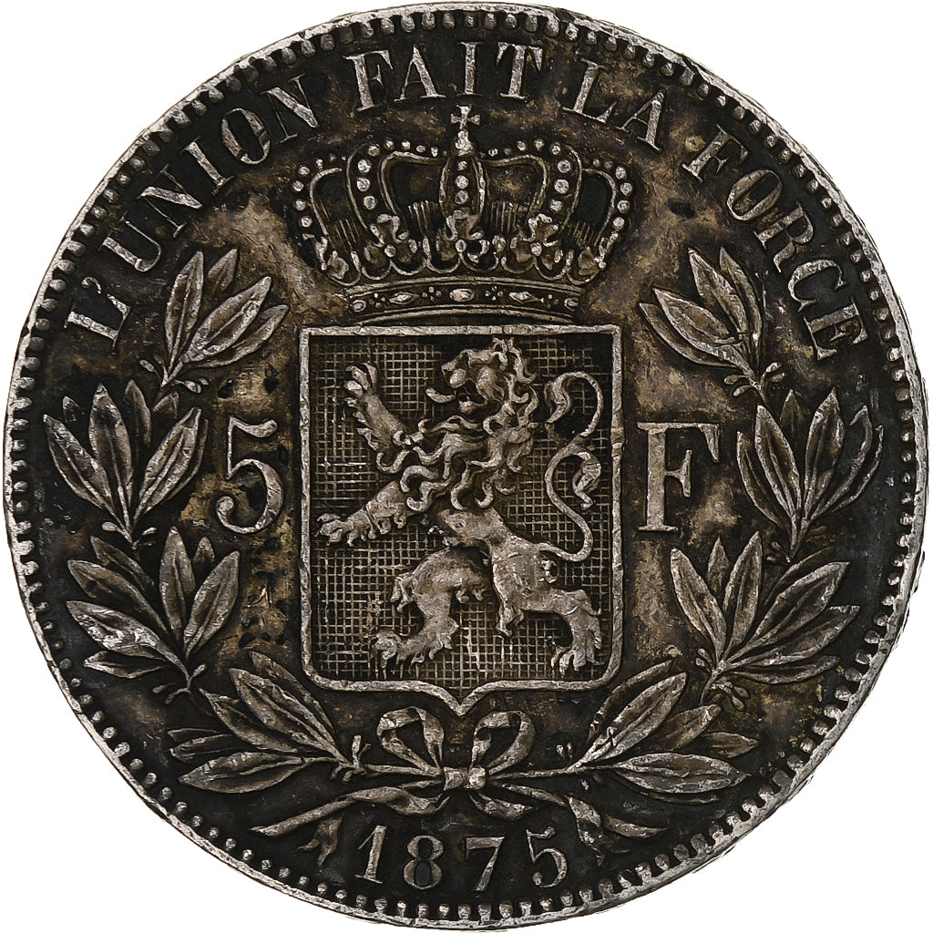 Monnaie, Belgique, Leopold II, 5 Francs, 5 Frank, 1875, TTB, Argent, KM:24
