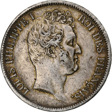 France, 5 Francs, Louis-Philippe, 1831, Paris, Silver, EF(40-45), Gadoury:676