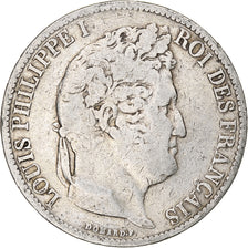 Moneda, Francia, Louis-Philippe, 5 Francs, 1831, Lyon, BC, Plata, KM:744.2