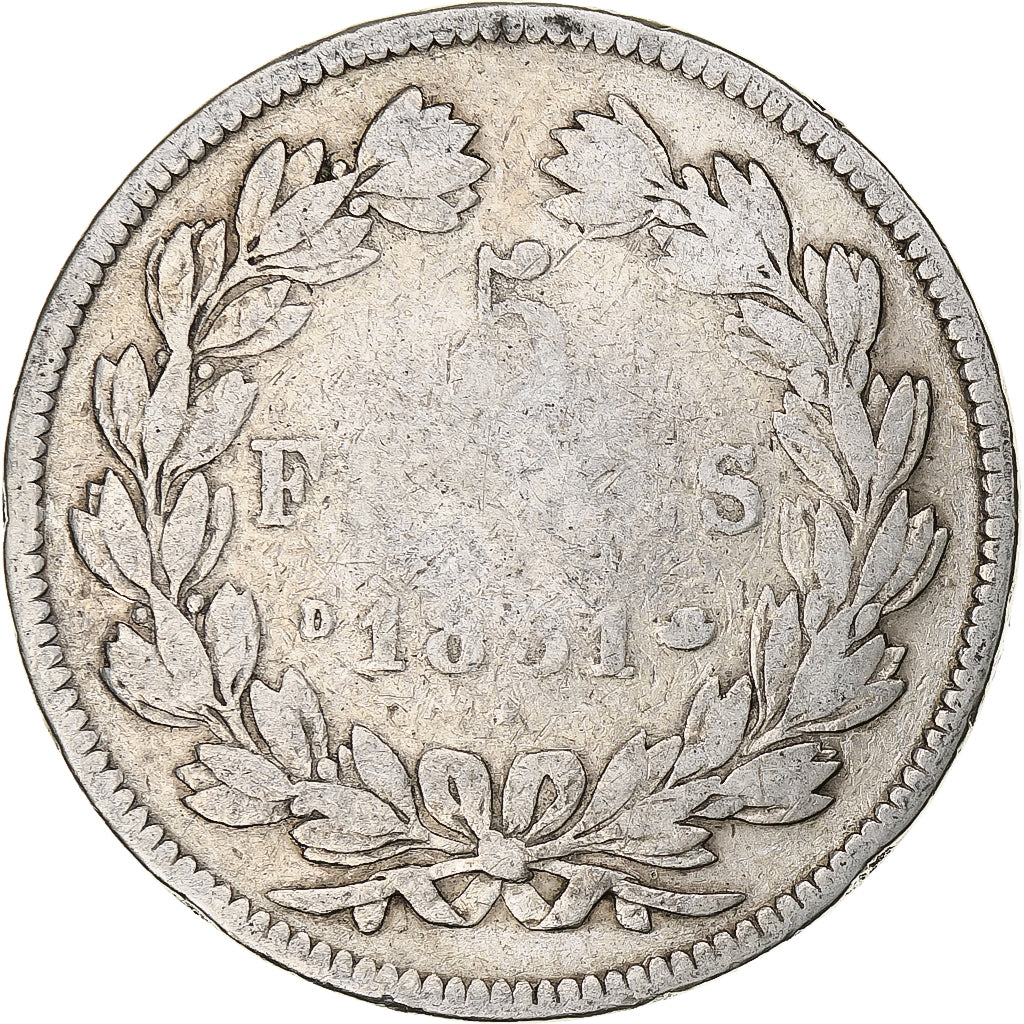 Moneda, Francia, Louis-Philippe, 5 Francs, 1831, Lyon, BC, Plata, KM:744.2
