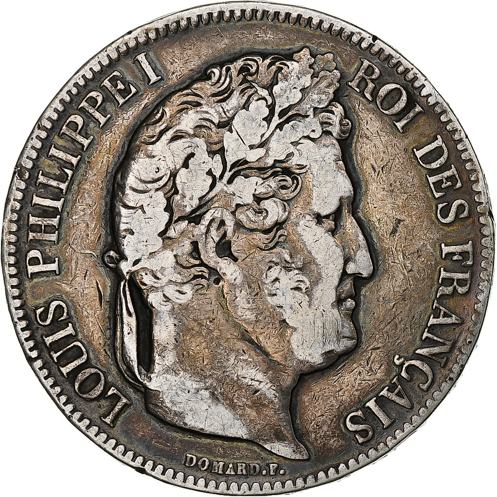 Monnaie, France, Louis-Philippe, 5 Francs, 1832, Marseille, TB, Argent