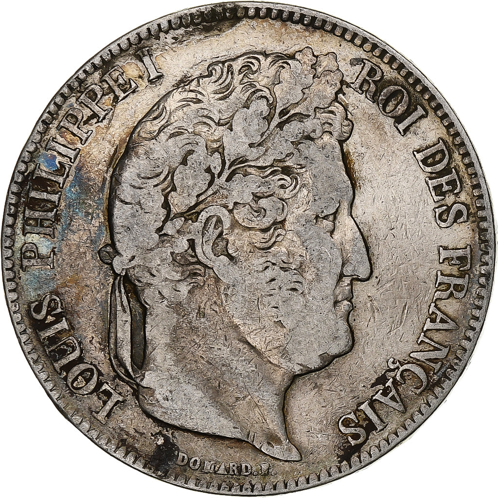 Coin, France, Louis-Philippe, 5 Francs, 1834, Rouen, VF(30-35), Silver