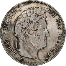 Coin, France, Louis-Philippe, 5 Francs, 1834, Rouen, VF(30-35), Silver