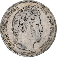 Moneda, Francia, Louis-Philippe, 5 Francs, 1834, La Rochelle, BC+, Plata
