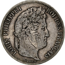 Coin, France, Louis-Philippe, 5 Francs, 1835, Rouen, VF(20-25), Silver