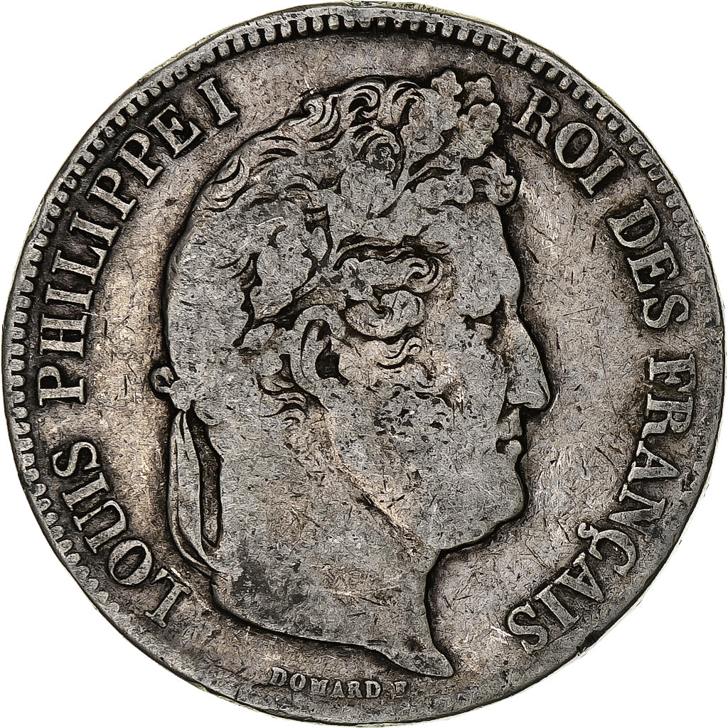 Monnaie, France, Louis-Philippe, 5 Francs, 1837, Paris, TB, Argent, Gadoury:678