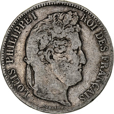 Monnaie, France, Louis-Philippe, 5 Francs, 1837, Paris, TB, Argent, Gadoury:678