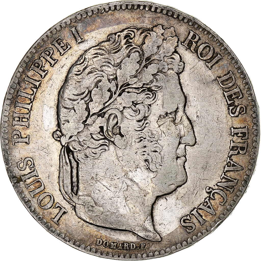 Coin, France, Louis-Philippe, 5 Francs, 1839, Rouen, VF(30-35), Silver