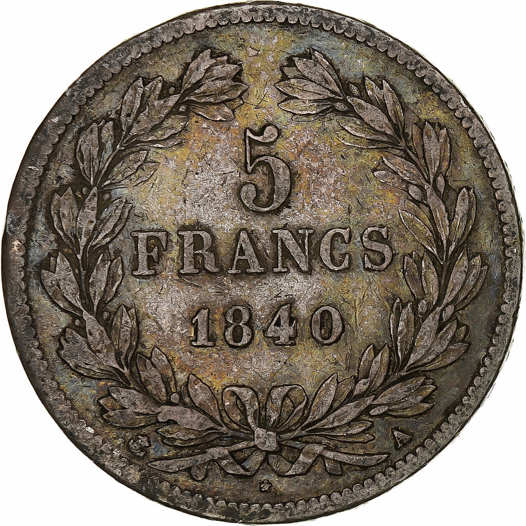 Monnaie, France, Louis-Philippe, 5 Francs, 1840, Paris, TB, Argent, Gadoury:678