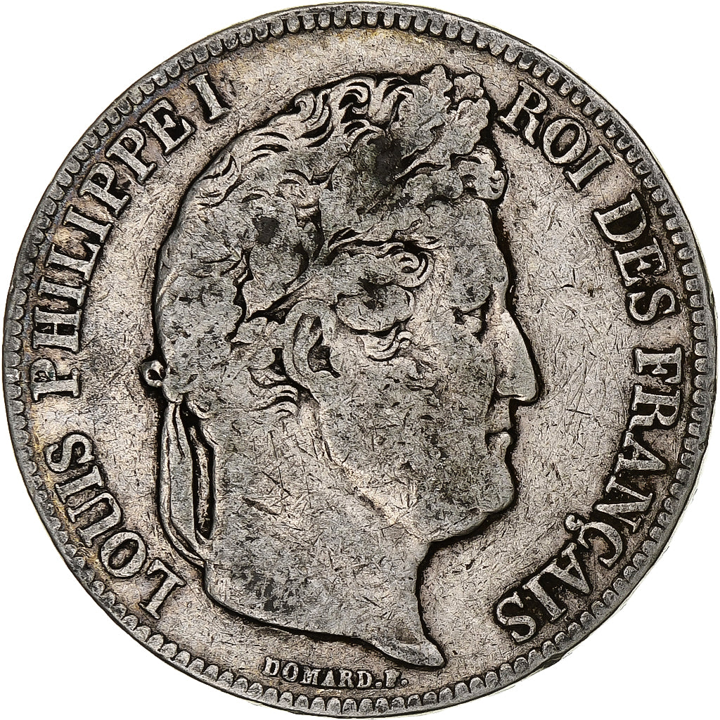Moneta, Francja, Louis-Philippe, 5 Francs, 1840, Rouen, F(12-15), Srebro