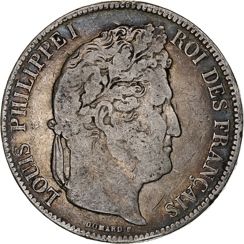 Coin, France, Louis-Philippe, 5 Francs, 1841, Bordeaux, F(12-15), Silver