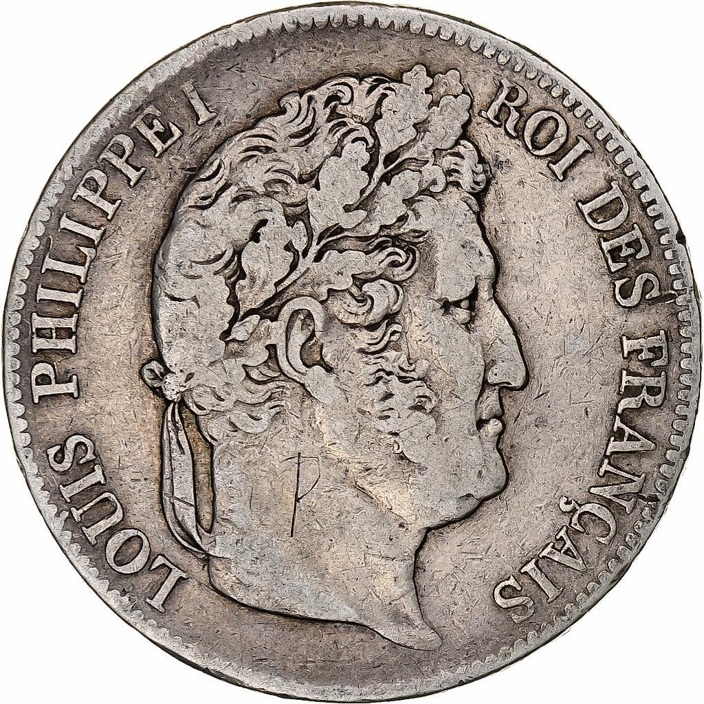 Moneta, Francja, Louis-Philippe, 5 Francs, 1842, Strasbourg, VF(20-25), Srebro