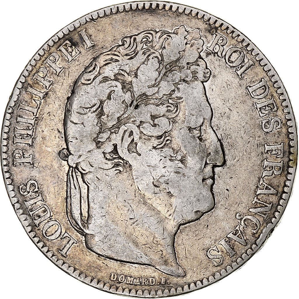 Coin, France, Louis-Philippe, 5 Francs, 1842, Rouen, VF(20-25), Silver