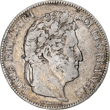 Coin, France, Louis-Philippe, 5 Francs, 1842, Rouen, VF(20-25), Silver