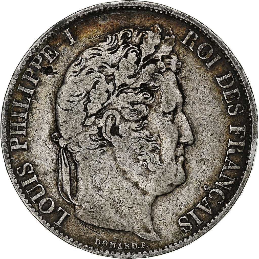 Coin, France, Louis-Philippe, 5 Francs, 1844, Lille, VF(20-25), Silver