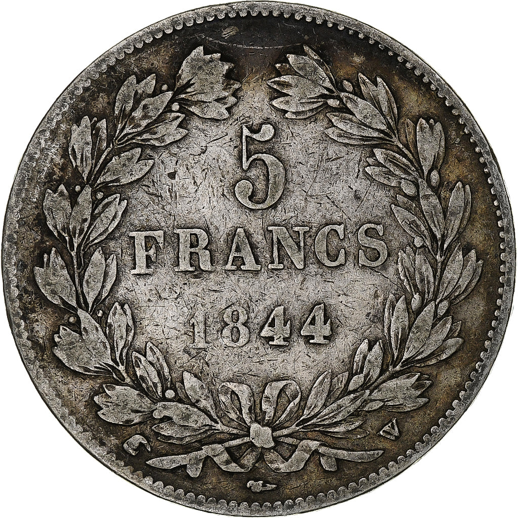 Coin, France, Louis-Philippe, 5 Francs, 1844, Lille, VF(20-25), Silver
