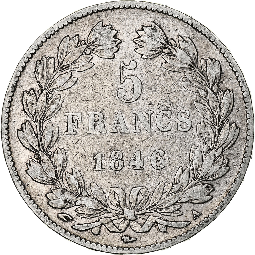 Monnaie, France, Louis-Philippe, 5 Francs, 1846, Paris, TB+, Argent