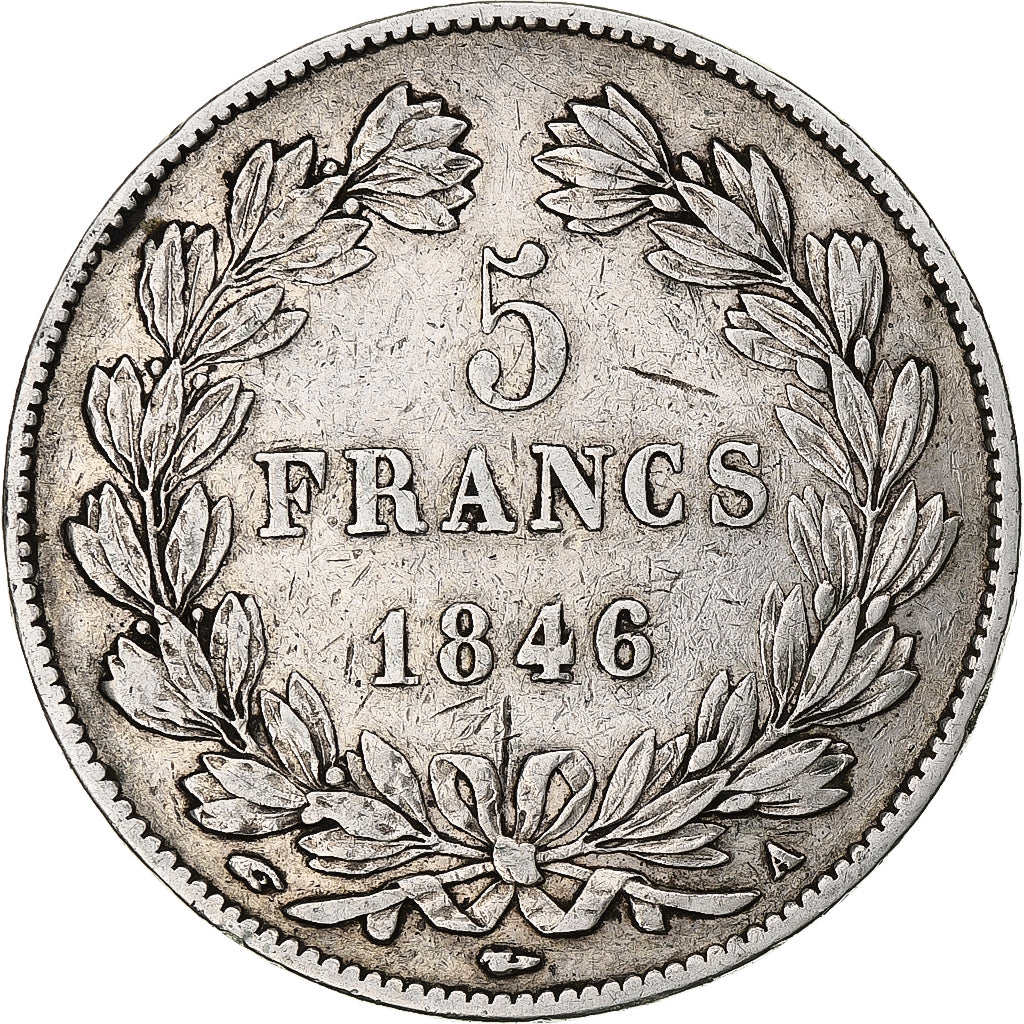 Coin, France, Louis-Philippe, 5 Francs, 1846, Paris, EF(40-45), Silver