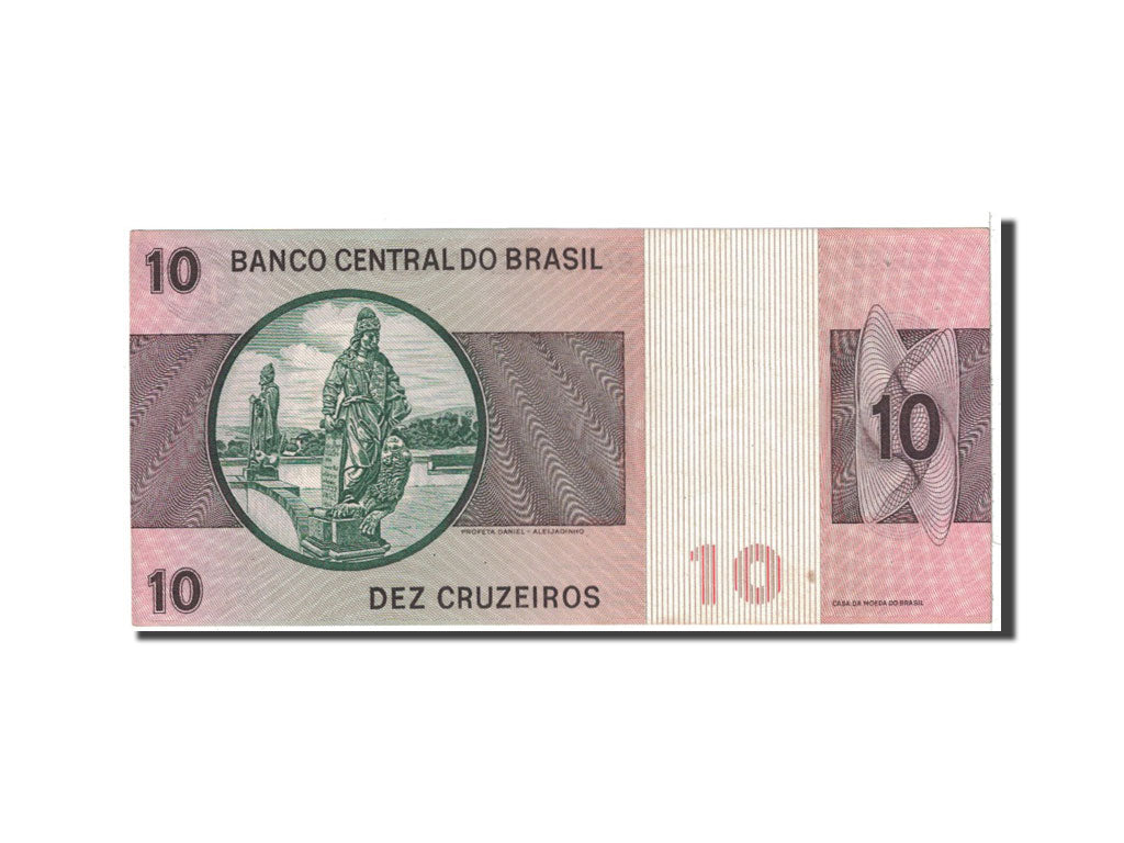 Banknote, Brazil, 10 Cruzeiros, 1970, Undated, KM:193a, AU(55-58)
