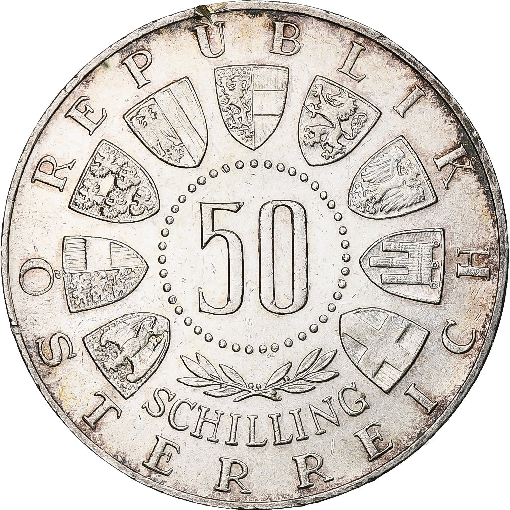 Coin, Austria, 50 Schilling, 1964, AU(50-53), Silver