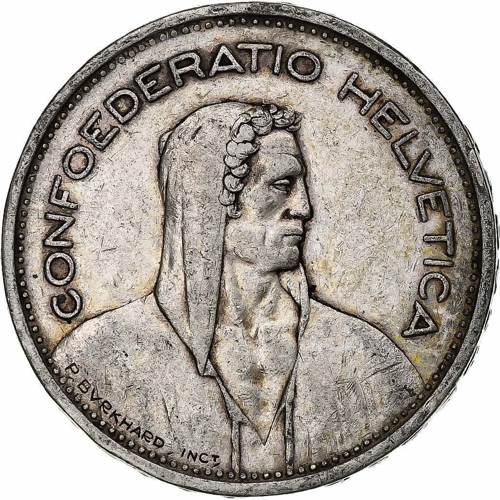 Coin, Switzerland, 5 Francs, 1931, Bern, EF(40-45), Silver, KM:40