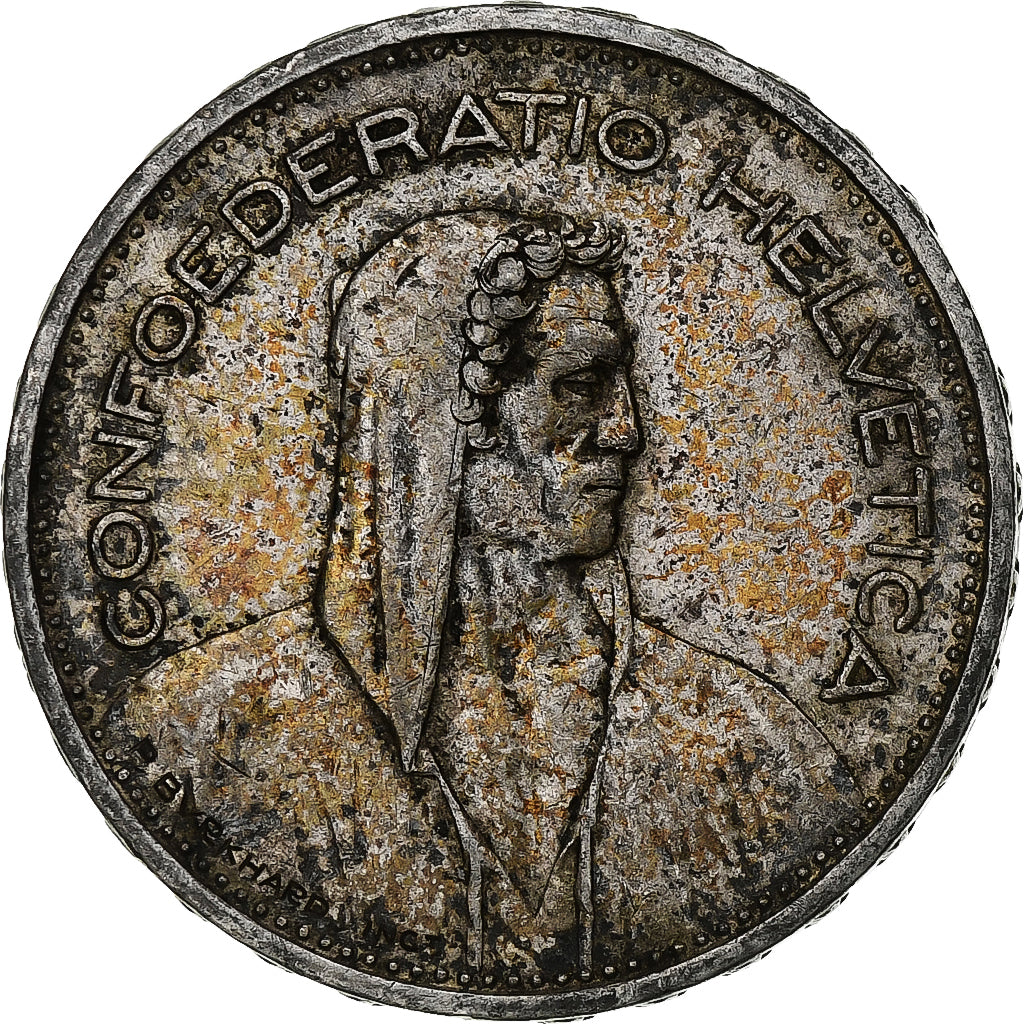 Coin, Switzerland, 5 Francs, 1933, Bern, VF(30-35), Silver, KM:40