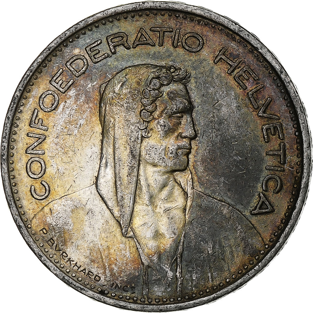Coin, Switzerland, 5 Francs, 1949, Bern, AU(50-53), Silver, KM:40