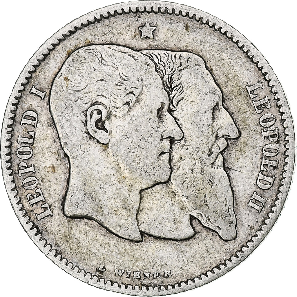 Coin, Belgium, Leopold II, Franc, 1880, VF(20-25), Silver, KM:38