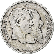 Coin, Belgium, Leopold II, Franc, 1880, VF(20-25), Silver, KM:38