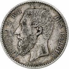 Coin, Belgium, Leopold II, Franc, 1886, Brussels, EF(40-45), Silver, KM:28.2