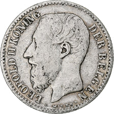 Coin, Belgium, Leopold II, Franc, 1887, VF(20-25), Silver, KM:29.1