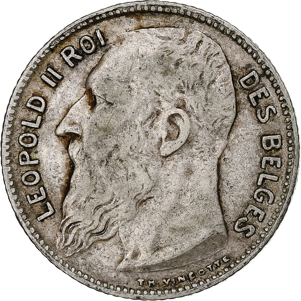 Coin, Belgium, Leopold II, Franc, 1909, VF(20-25), Silver, KM:57.1