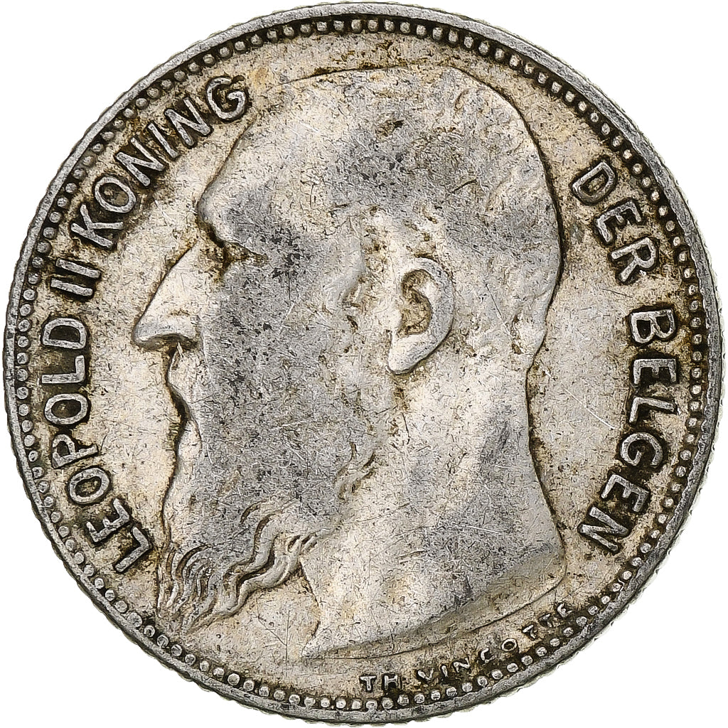 Coin, Belgium, Leopold II, Franc, 1909, VF(20-25), Silver, KM:57.1