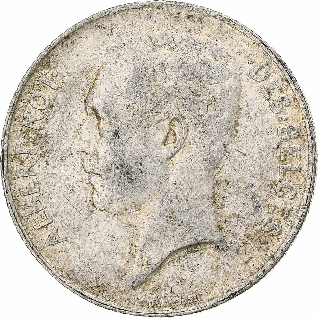 Coin, Belgium, Albert I, Franc, 1911, Brussels, EF(40-45), Silver, KM:73.1