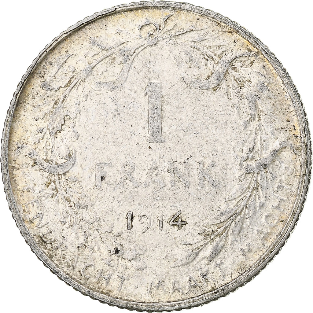 Coin, Belgium, Franc, 1914, VF(30-35), Silver, KM:73.1