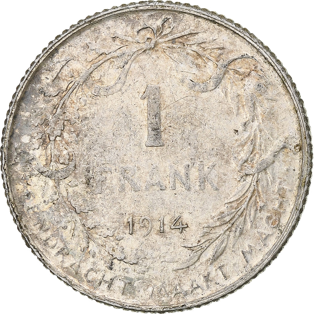 Coin, Belgium, Franc, 1914, VF(30-35), Silver, KM:73.1