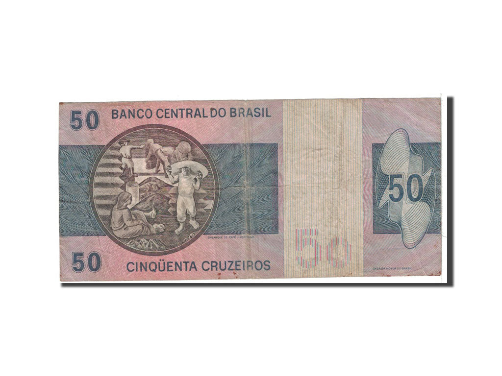 Banknote, Brazil, 50 Cruzeiros, 1970, Undated, KM:194a, VF(20-25)
