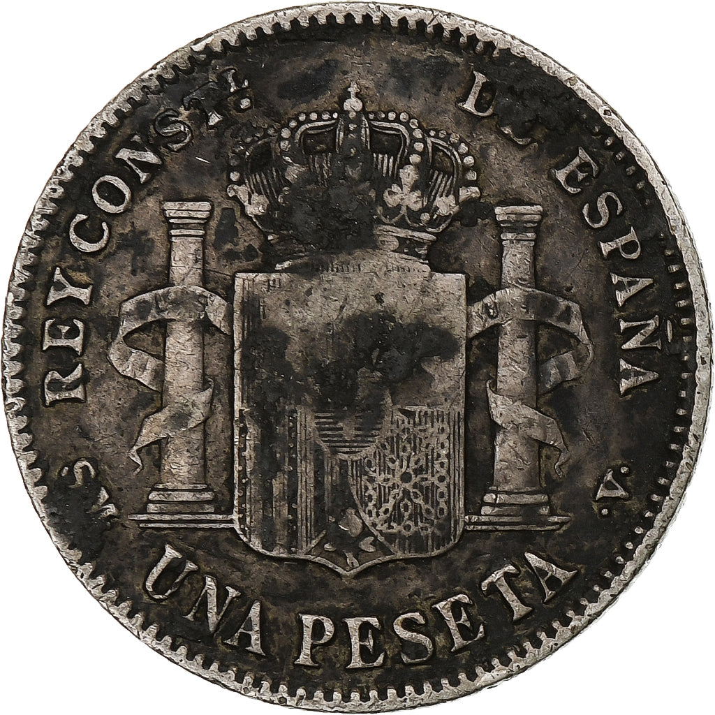 Coin, Spain, Alfonso XIII, Peseta, 1900, Madrid, VF(30-35), Silver, KM:706