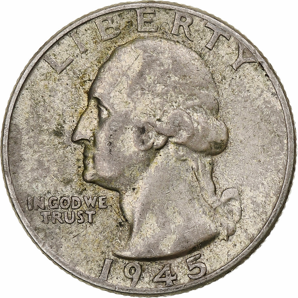Coin, United States, Washington Quarter, Quarter, 1945, U.S. Mint, Philadelphia
