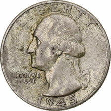Coin, United States, Washington Quarter, Quarter, 1945, U.S. Mint, Philadelphia