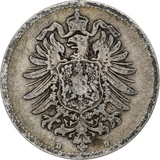 Coin, GERMANY - EMPIRE, Wilhelm I, Mark, 1874, Munich, VF(30-35), Silver, KM:7