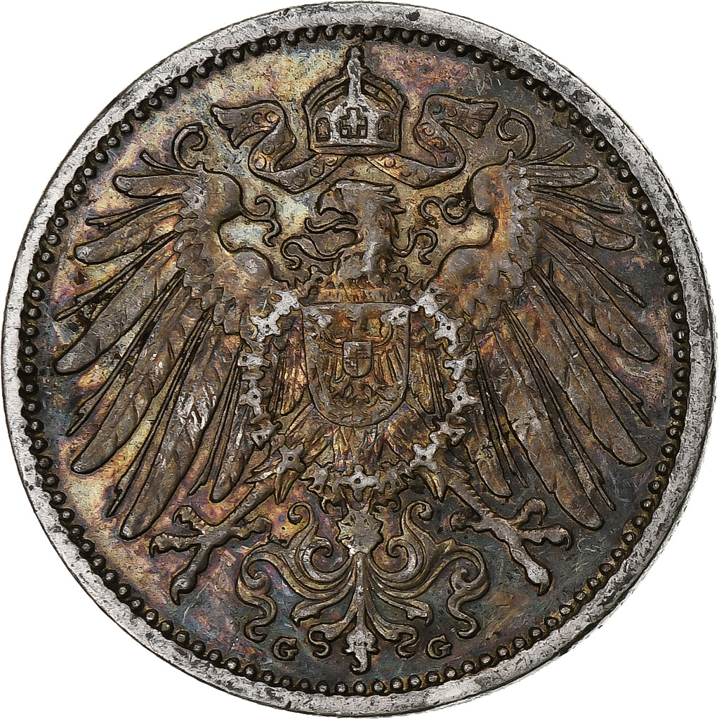 Moneda, ALEMANIA - IMPERIO, Wilhelm II, Mark, 1904, Karlsruhe, MBC+, Plata